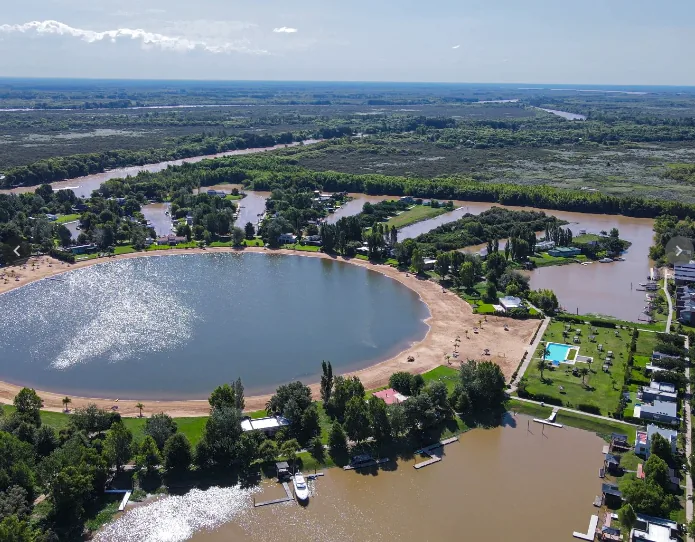 Lago playa y rio — felicidad